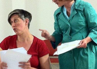 The remarkable cast of 'Greyhounds', Christine Probst (l) and Rhona Richards.