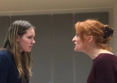 Sarah Lamesch and Rhona Richards rehearsing 'Do You Want to Know a Secret?'